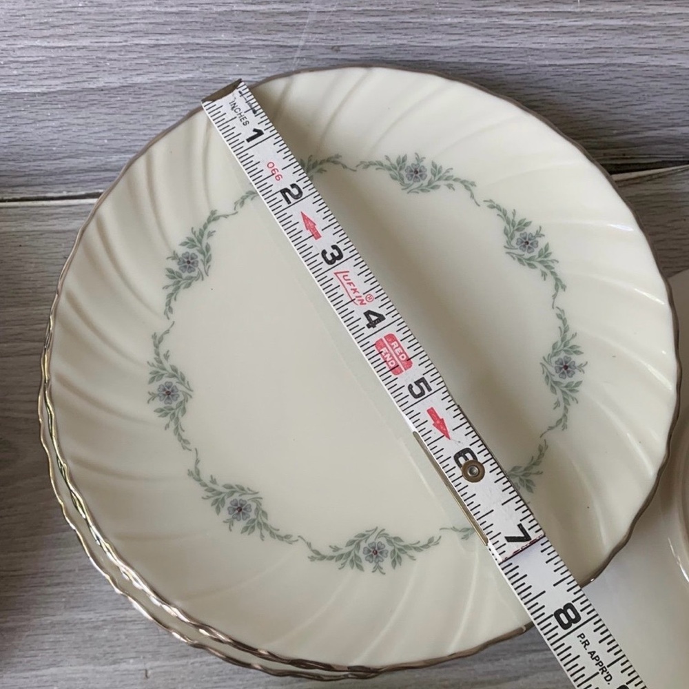 Lenox musette salad plates set of 2 silver platinum trim